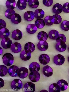 Sequins 5mm Pansy Purple Cup Cone Coolie Hat Shape Metalllic Choose Pack Size - Imagen 1 de 1