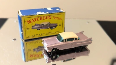 Matchbox Lesney 27 Cadillac Sedan Vintage Toy Car - Immagine 1 di 4