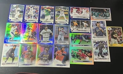  2022 Topps Baseball Card Lot Of 20 RC Rookie Silver Holo Refractor blue Inserts - Image 1 of 4