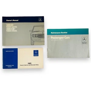 Mercedes 300d 300cd 1985 manual del propietario folleto de mantenimiento original - Imagen 1 de 12