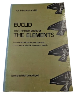 Euclid The Thirteen Books of the Elements Vol 1 Books 1 2 Thomas Heath PB 1956 - Image 1 of 4