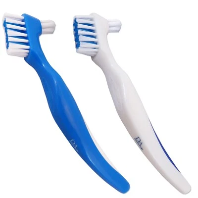 DENTAL AESTHETICS Zahnbürste 2er Set ~ doppelseitige Zahnbürste feste Borsten & für Retainer