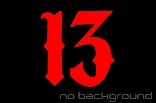 Calcomanía adhesiva de vinilo número 13 troquelada de la suerte - decoración de pared de ventana de coche Foto 1 de 1