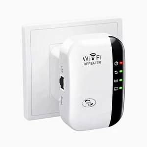 Repeater WiFi z portem Ethernet i szybką konfiguracją - Internet Booster z wtyczką brytyjską. - Zdjęcie 1 z 7
