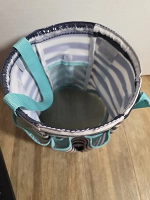 Thirty One Shower Power Round About Caddy verde azulado mar malla escocesa asas Foto 1 de 4