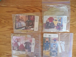 USED/CUT Lot of 4 Vogue Patterns 8556*8241*7099*9833 Clothing for 18" Doll - Picture 1 of 7