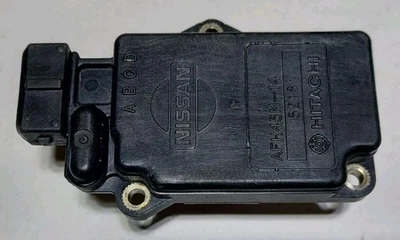 Nissan 1986-89 carrocería dura D21 2,4 L Z24i AFM MAF AFH45M-14 sensor de flujo de aire OEM Foto 1 de 4