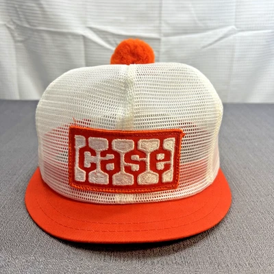 De Colección Estuche Parche Todo Malla Camionero Sombrero Snapback Naranja Bobble Pom Billete Pequeño Foto 1 de 4