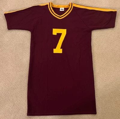 ~Vintage~años 70~80~Jersey Jai Alai~Post 7 jugadores 47~Marrón~Dorado~Mediano para hombre~M Foto 1 de 4