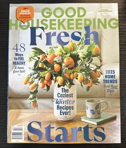 Good Housekeeping Magazine Jan/Feb 2025 Fresh Starts 2025 Home Trends Brand New - Foto 1 di 1