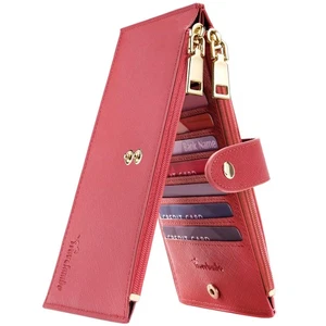 RFID Wallet Women Large Size Bifold Multi Card Wallet Case with Zipper Pocke ... - Picture 1 of 8