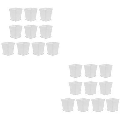  20 stücke Kunststoff quadratische Blumentopf Mini dekorative Blumentöpfe - Bild 1 von 4