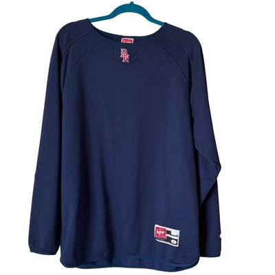 Pullover Rawlings de béisbol de ligas menores para hombre talla M manga larga polar azul BN Foto 1 de 4