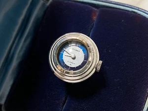SEIKO 11-0520 Ring Watch Size 12 Manual Wind Japan Vintage Dome Glass 21 Jewels - Picture 1 of 8