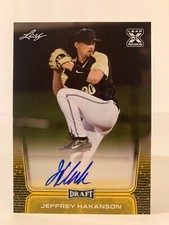 2020 Leaf #BA-JH2 JEFFREY HAKANSON, Autographed, XRC DRAFT, GOLD, RARE!!  MINT.