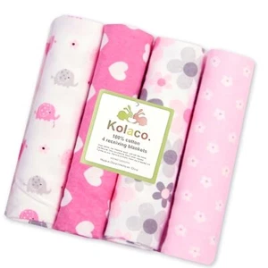 4pcs/pack 100% Cotton Receiving Baby Blanket Newborn 76x76cm Baby Bedsheet - Picture 1 of 25