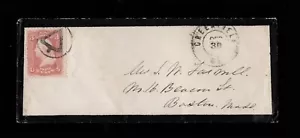 MOMEN: US STAMPS #65 GREENFIELD MASONIC USED ON COVER EX WADE SAADI LOT #93999 - Picture 1 of 2