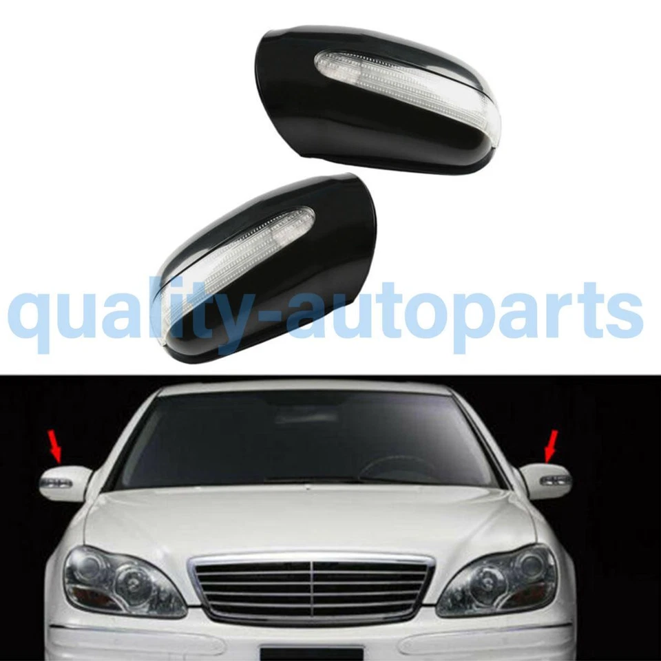 L+R Door Mirror Housing Cover For Benz W220 W215 S320 S430 2208100264 2208100164 Foto 1 de 3