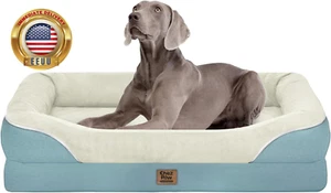 Washable Orthopedic Large Dog Bed - Removable Orthopedic Dog Bed XL with Bolster - Picture 1 of 8