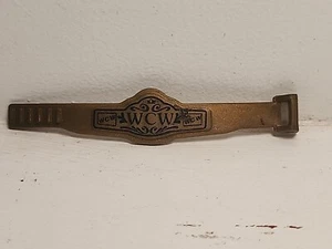 VINTAGE 1990 WCW GALOOB GOLD ACTION FIGURE WRESTLING BELT - Picture 1 of 2