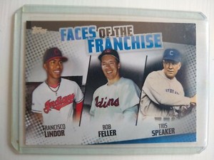 2019 Topps Faces Of The Franchise  BLACK /299 Indians Lindor Feller Speaker FOF9