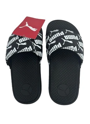 PUMA Cool Cat Boys' Slide Sandal Black Size 3C New - Image 1 of 4