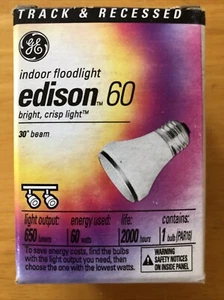 GE Edison 60W Indoor Floodlight Track & Recessed Lighting 650 Lumens 30" beam - Picture 1 of 9