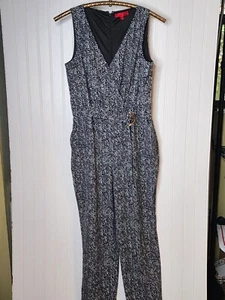 Jennifer Lopez Jumpsuit Small One Piece Black/White sleeveless - Picture 1 of 8