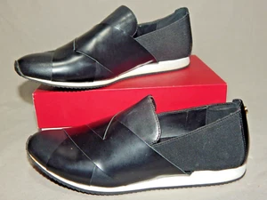 Womens size 8M Calvin Klein black leather & patent loafers comfort shoes 8 M - Picture 1 of 13