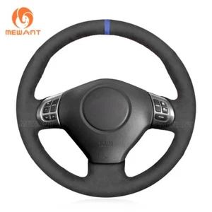 Cubierta de volante para Subaru Exiga cuero Alcántara carbono gamuza envoltura A - Imagen 1 de 13