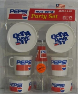 Pepsi "Majik Bottle Party Set" Majik Party Set 1980's Chilton Toys Made In USA - Picture 1 of 2