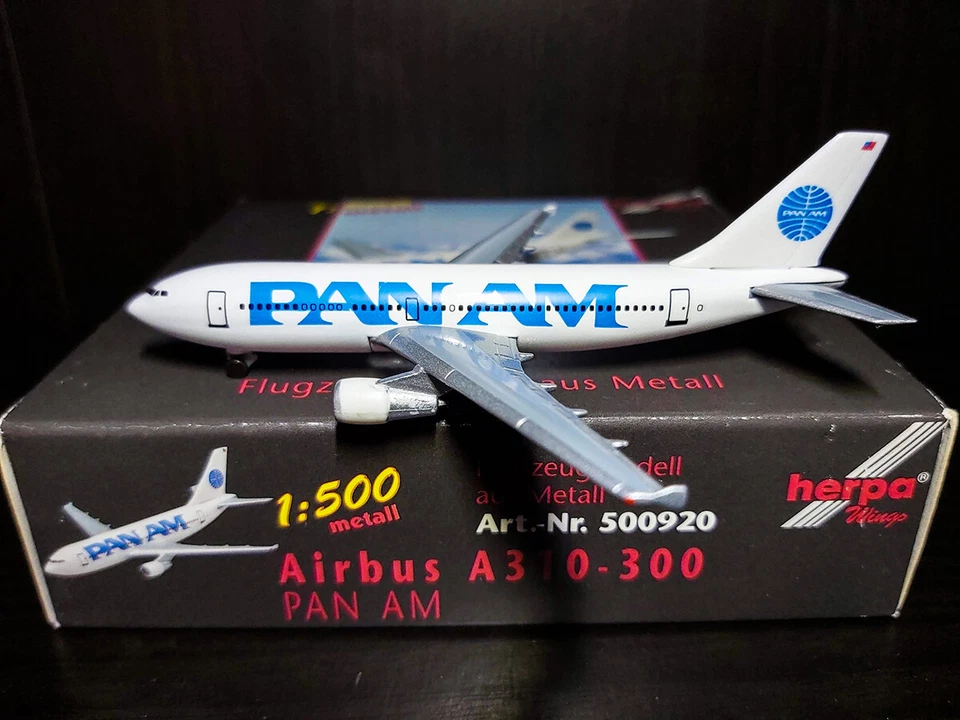 Herpa Wings 1:500 Pan Am Airbus A310-324 500920 Rare - Immagine 1 di 1