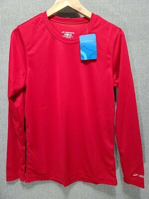 Mens Brooks Run Happy Running Long-sleeve Pullover Drilayer Red Podium XS    B19 - Image 1 of 4