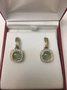 Charls Krypell 18k 14k 925silver And Diamond Earring - Picture 1 of 9