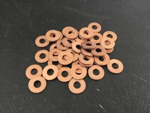 M6 Copper Washers- 14.5mm O/D X 6.1mm I/D X 1.5mm Thk- Various quantities - Picture 1 of 1