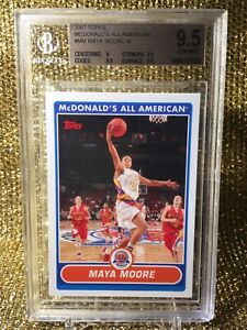 Maya Moore 2007 WNBA Topps McDonalds Minnesota Lynx uconn BGS 9.5 Rookie