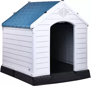 Plastic Dog House, Insulated Doghouse Puppy Shelter, Water Resistant Easy Assemb - Picture 1 of 7
