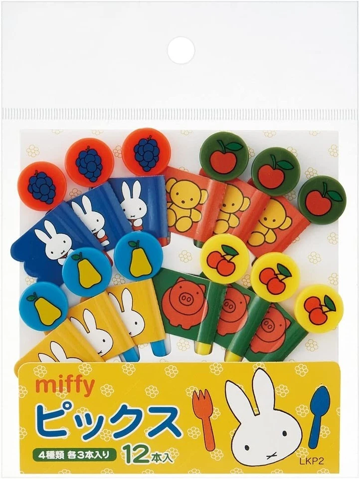 Skater LKP2 Miffy Flag выбирает 12 шт. для ланч-бокса бенто ABS смола ЯПОНИЯ - Изображение 1 из 4