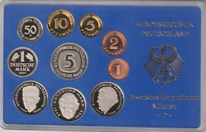1991-D Bundesrepublik Deutschland 12,68 DM Kursmünzensatz Polierte Platte