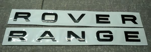RANGE ROVER 3D Raised Head Cover Front Letters Emblem or Rear Matte Black - Bild 1 von 2