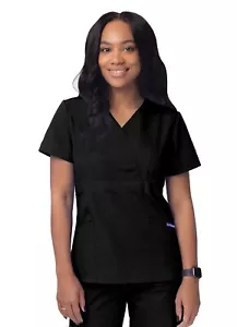 Sivvan Uniformi Donna Finto Avvolgente Infermiera Medico Scrub Top Vestibilità Crossover Semi-V - Foto 1 di 112