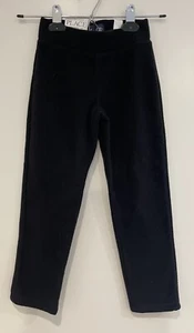 TCP Kids Girls Solid Black Cozy Soft Fleece Elastic Waist Pull-On Pants Black S - Picture 1 of 3