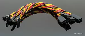 (5) JR / Hitec Servo Extension Leads with 15CM Heavy Duty Twisted 20awg Wire - Picture 1 of 4