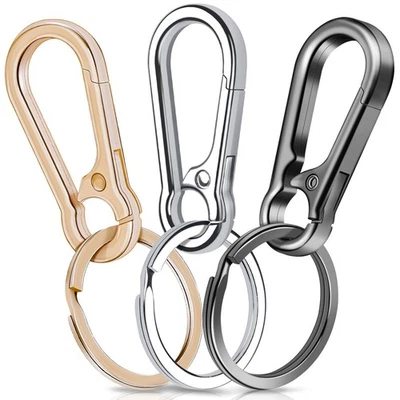3 Pièces Mousqueton Porte Clé Porte Clef Mousquetons en Métal Porte-Clés Homm... - Photo 1/4