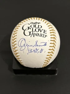 Ozzie Smith St Louis Cardinals Autographed Gold Glove Baseball JSA Certified - Picture 1 of 4