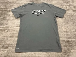 Nike Dri-Fit T-Shirt Boys XL Gray Crewneck Short Sleeve Graphic Tee BEAST 653047 - Picture 1 of 11