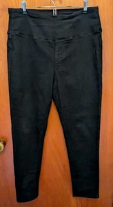 Diane Gilman DG2 Pull On Black Stretch Pants Large Back Pockets Comfy Women's  - Picture 1 of 6