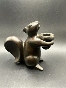 Bougeoir écureuil et gland en bronze quincaillerie restauration - Photo 1/5