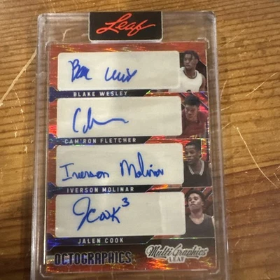 Leaf Octographics Schifino, Spear, Hawkins, Moore, Wesley, Fletcher, Molinar - Image 1 of 2