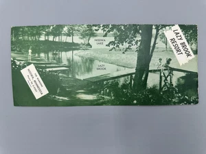 c 1960 NISSWA Lake MINNESOTA Travel Brochure LAZY BROOK RESORT - Imagen 1 de 8